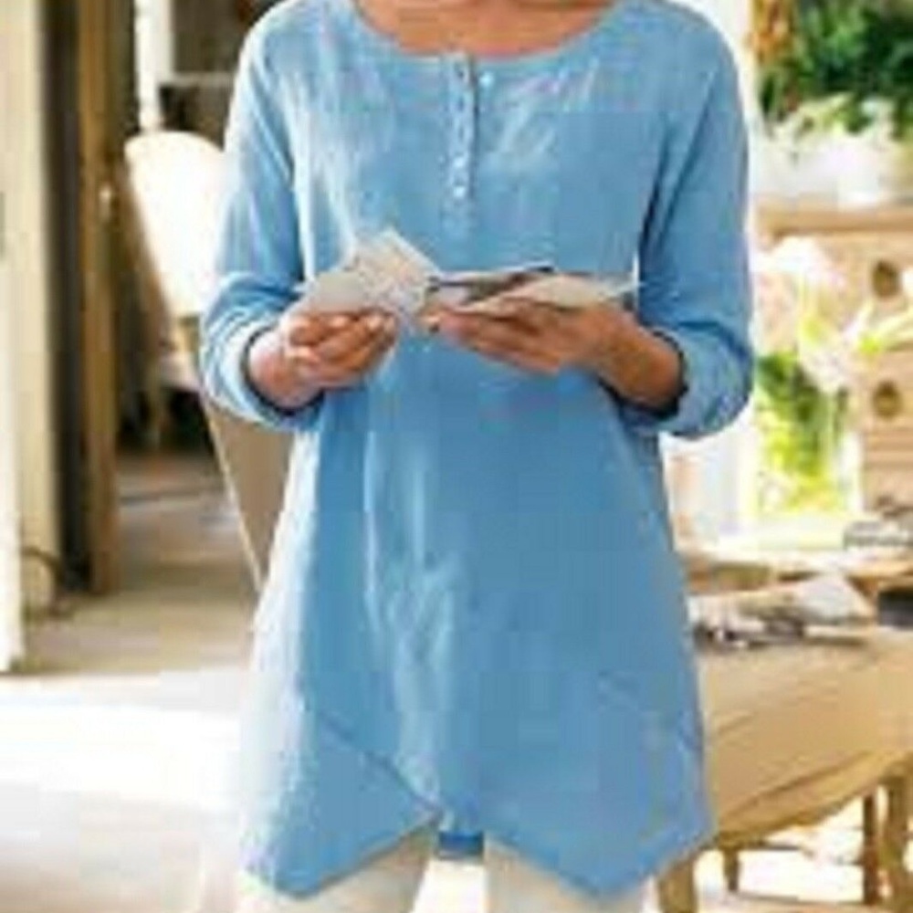 SOFT SURROUNDINGS Breezy Nights Tunic Top PL